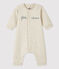 Babies' Organic Cotton Fleece Jumpsuit MONTELIMAR CHINE beige